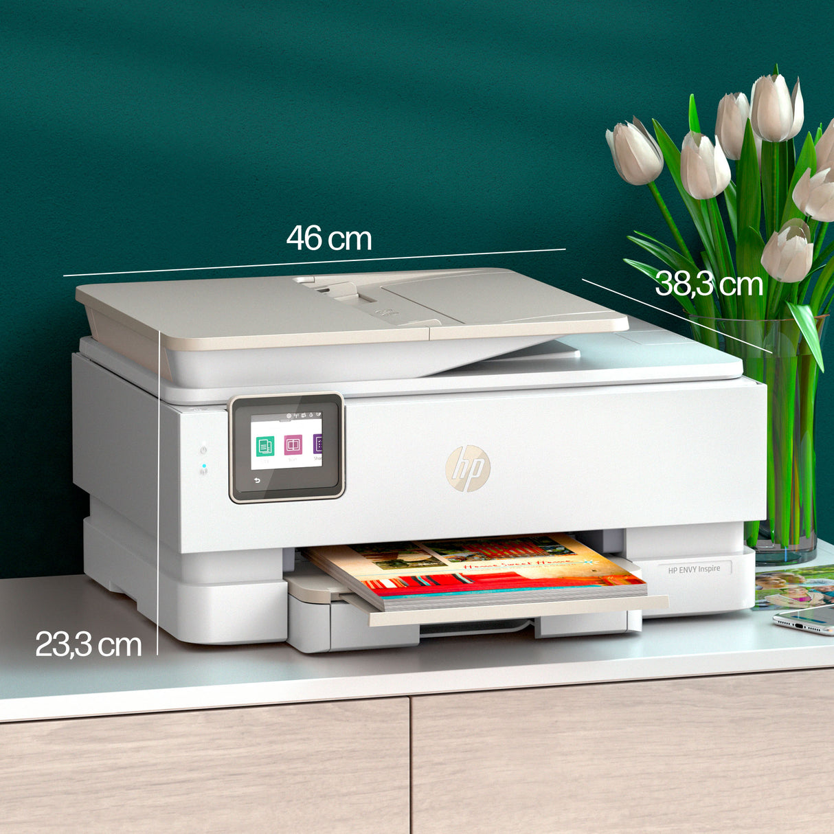 HP ENVY Inspire 7920e Trådløst All-in-One Farve Printer, Instant Ink; Kopimaskine, scanner