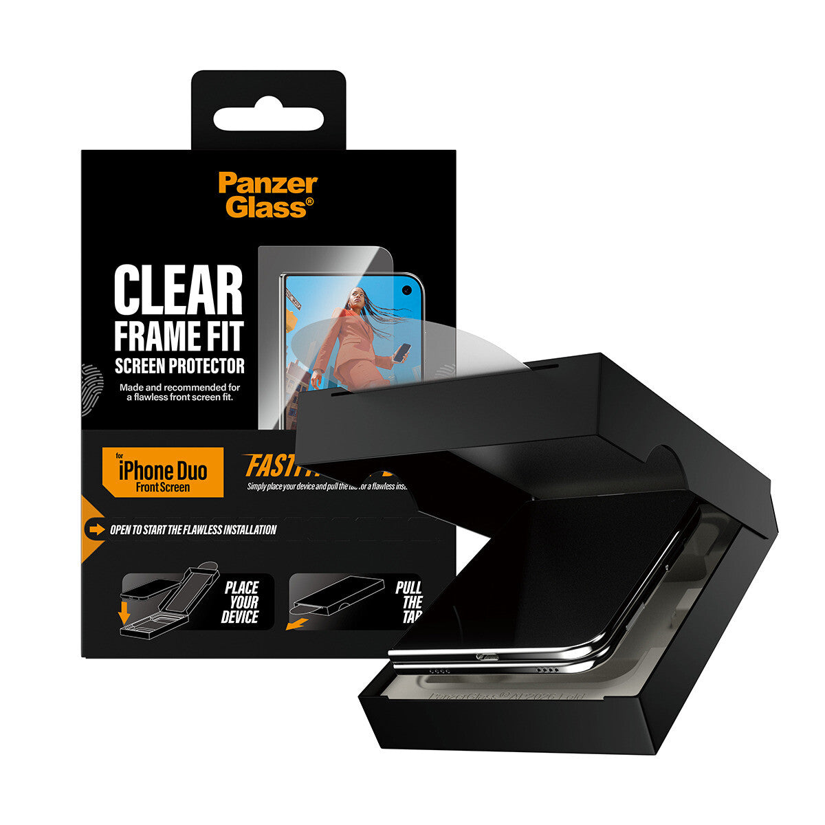 PanzerGlass Apple iPhone Duo UWF w. Fastfit in-a-box (sub-screen)