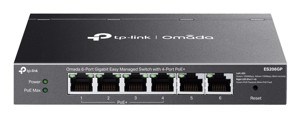 TP-Link Omada 6-porte Gigabit Ethernet PoE+