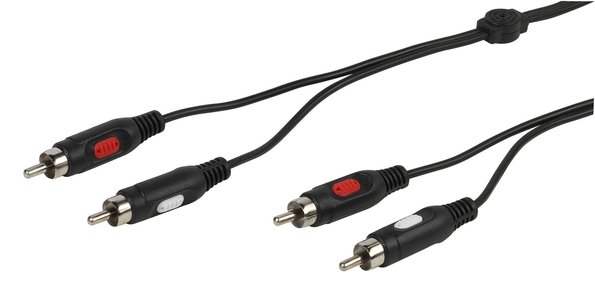 Vivanco 46/00 50 lydkabel 5 m 2 x RCA Sort