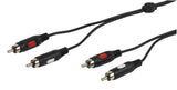 Vivanco 46/00 50 lydkabel 5 m 2 x RCA Sort