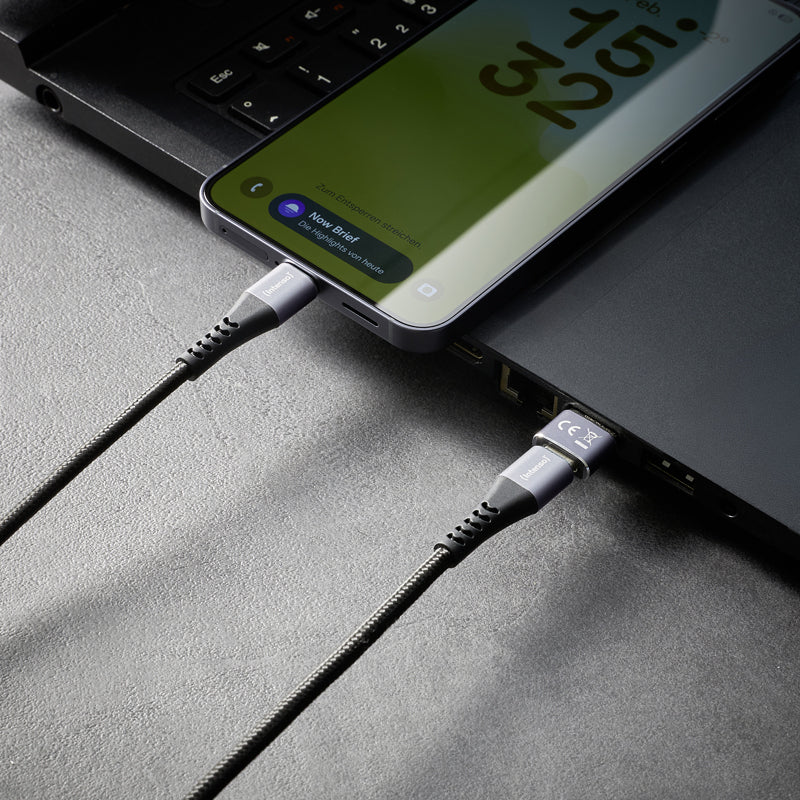 Intenso 7600013 kabel kønsskifter USB-C USB-A Anthracit