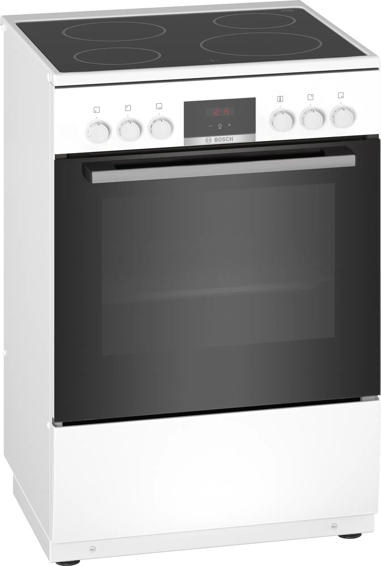 Bosch Serie 4 HKN31A020U komfur og ovn Fritstående komfur Elektrisk Keramisk Hvid