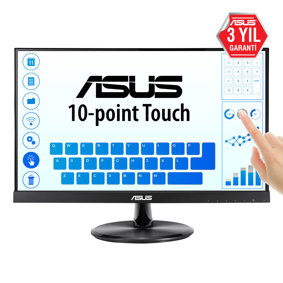 ASUS VT229H computerskærm 54,6 cm (21.5") 1920 x 1080 pixel Fuld HD LED Berøringsskærm Sort