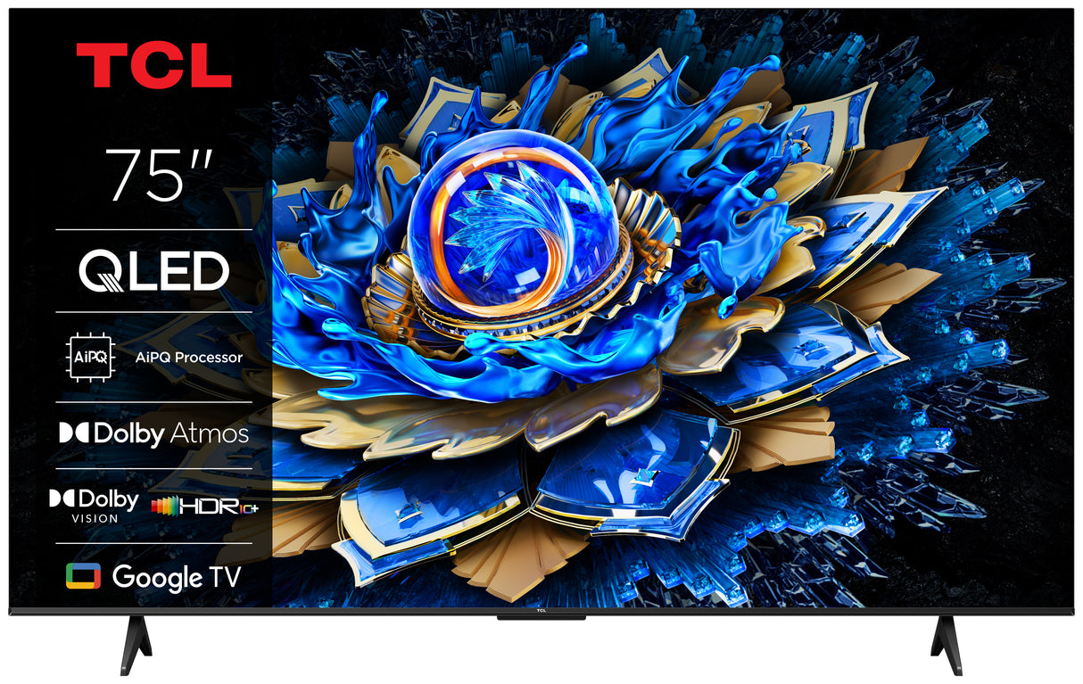 TCL T69C 75T69C TV 190,5 cm (75") 4K Ultra HD Smart TV Wi-Fi Sort 350 cd/m²