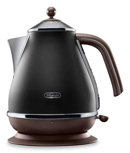 De'Longhi KBOV 2001.BK electric kettle 1.7 L 2000 W Black, Brown