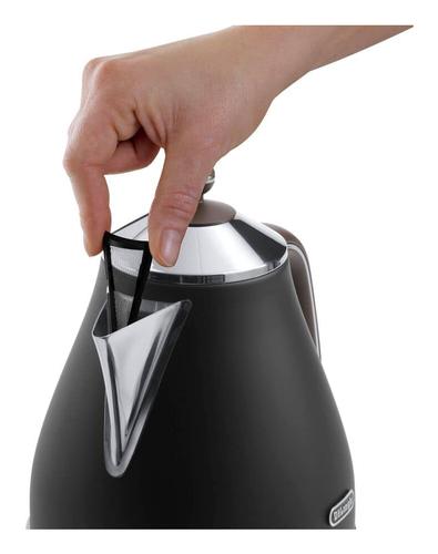 De'Longhi KBOV 2001.BK electric kettle 1.7 L 2000 W Black, Brown