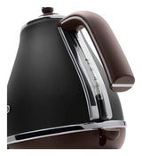De'Longhi KBOV 2001.BK electric kettle 1.7 L 2000 W Black, Brown