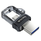 SanDisk Ultra Dual 32GB USB 3.0 / micro USB USB stick Sort Sølv