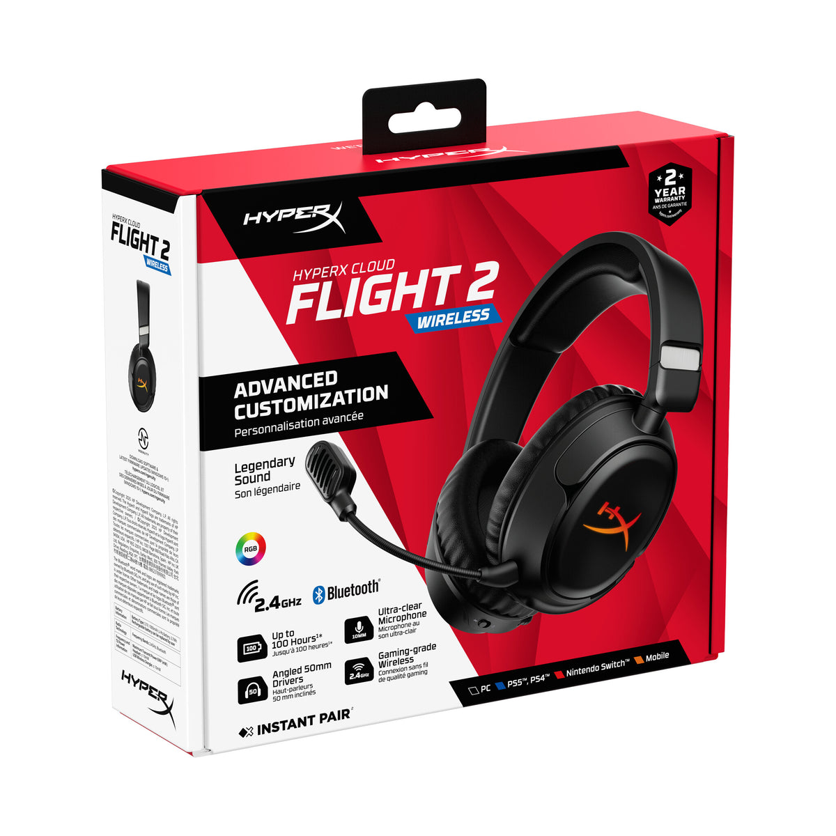 HyperX Cloud Flight 2 - Wireless Gaming Headset (Black)