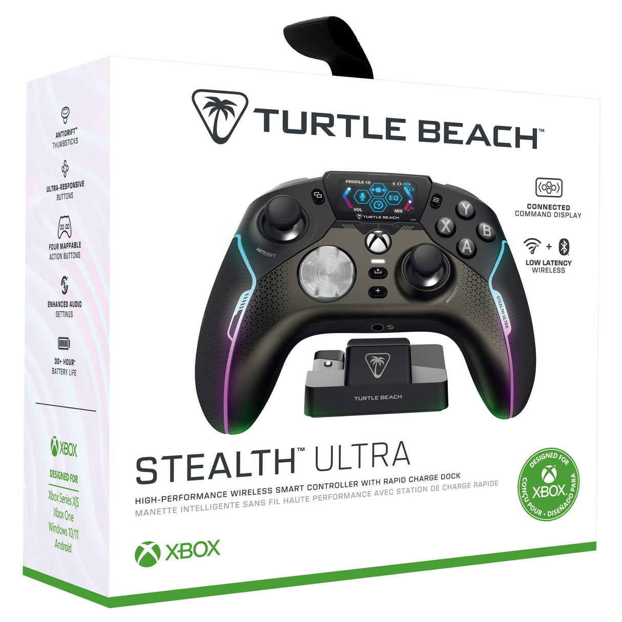 Turtle Beach Stealth Ultra Sort, Grå Bluetooth/USB Gamepad Analog/digital Android, PC, Xbox One, Xbox Series S, Xbox Series X