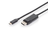 Digitus AK-300333-020-S videokabel adapter 2 m USB Type-C DisplayPort Sort