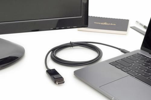 Digitus AK-300333-020-S videokabel adapter 2 m USB Type-C DisplayPort Sort
