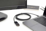 Digitus AK-300333-020-S videokabel adapter 2 m USB Type-C DisplayPort Sort