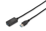 Digitus DA-73104 USB-kabel USB 3.2 Gen 1 (3.1 Gen 1) 5 m USB A 5 Gbit/sek. Sort