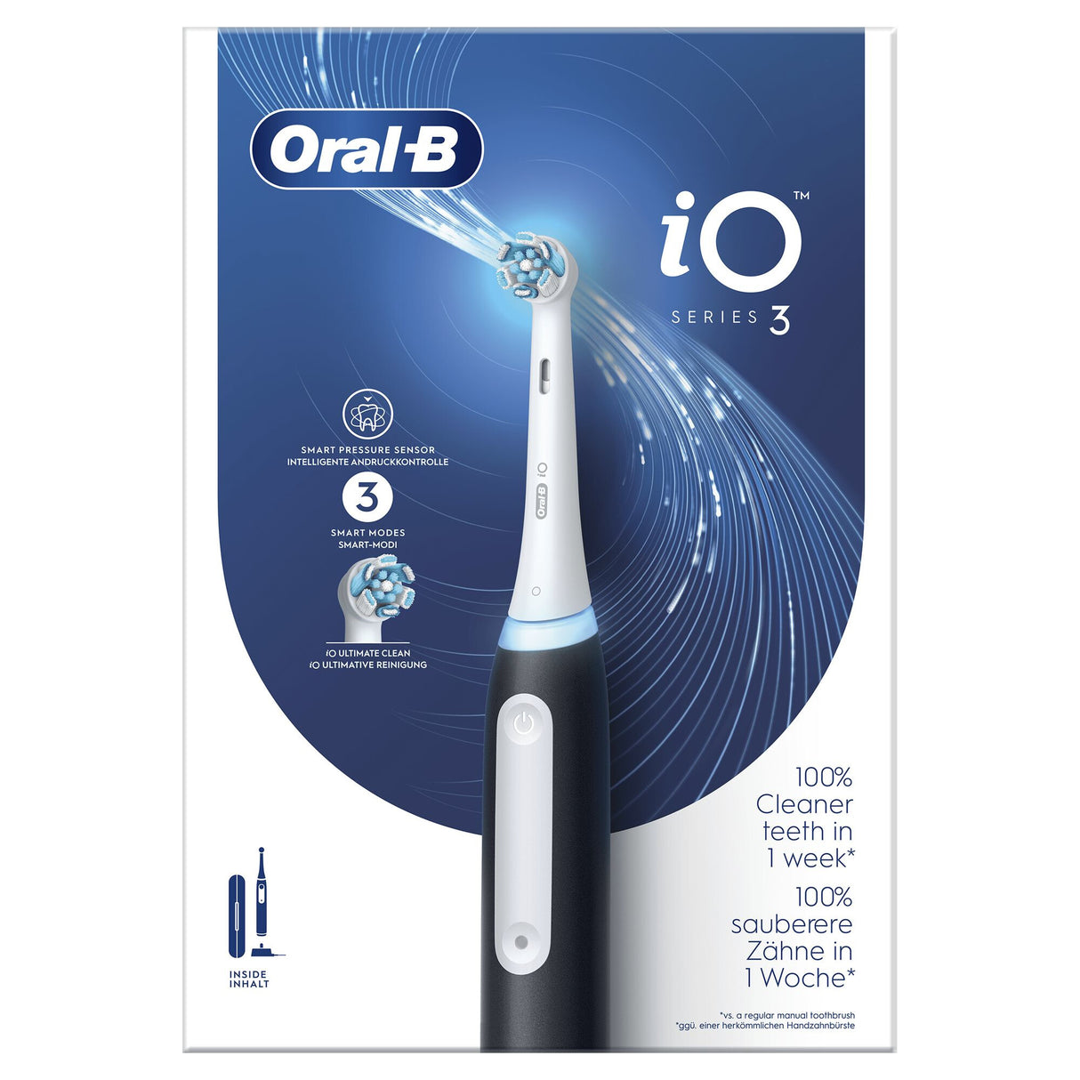 Oral-B 8006540731536 elektrisk tandbørste Voksen Roterende, pulserende tandbørste Sort, Hvid