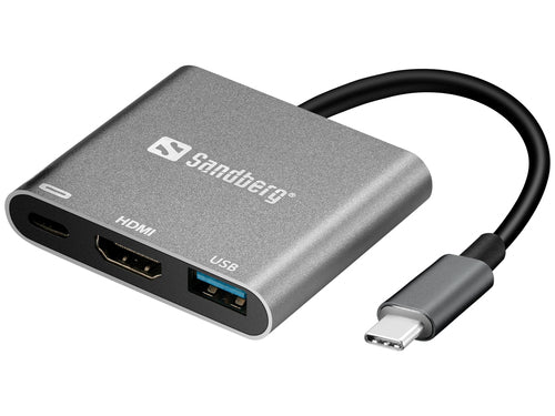 USB-C Mini Dock HDMI+USB, White