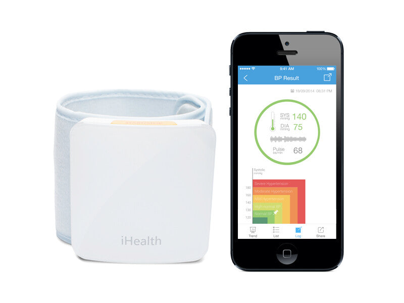 iHealth | Wrist Blood Pressure Monitor | BP7S | White | Blood pressure readings are stored on the secure