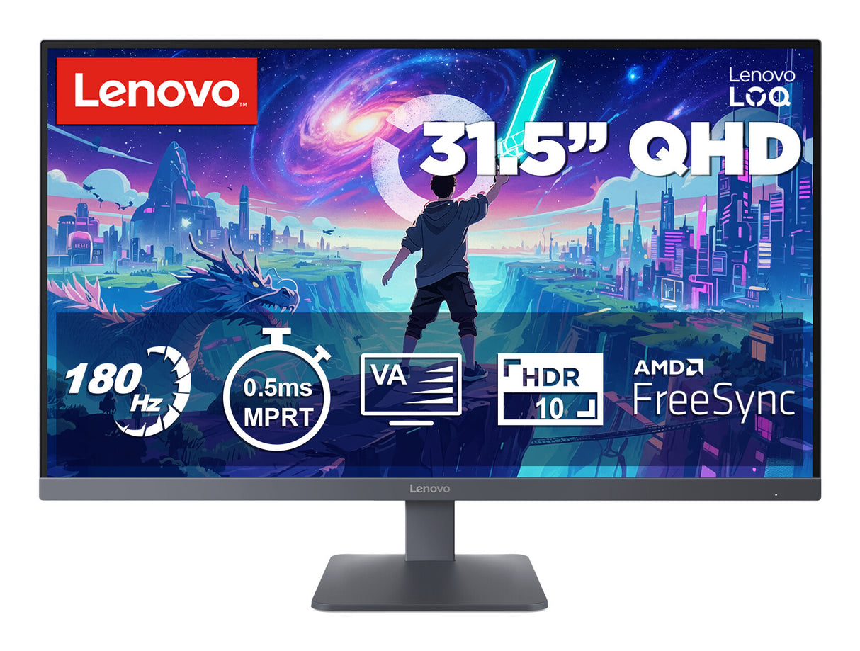 Lenovo LOQ 32Q-10 computerskærm 80 cm (31.5") 2560 x 1440 pixel Wide Quad HD LED Grå