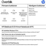 HP EliteBook 6 G1i AI Intel Core Ultra 5 225U Laptop 35,6 cm (14") WUXGA 24 GB DDR5-SDRAM 512 GB SSD Wi-Fi 7 (802.11be) Windows 11 Pro AI PC Sølv