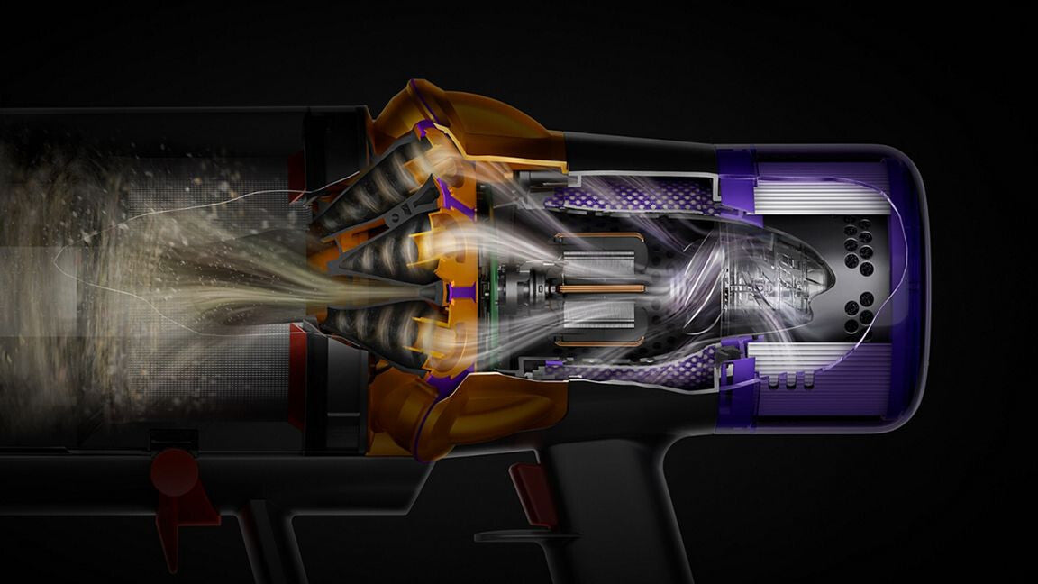 Dyson V15s Detect Submarine 2-i-1 stangstøvsuger Batteri Tør&våd Poseløs 0,77 L Nikkel, Gul