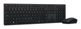 Lenovo 4X31R64351 tastatur Mus inkluderet Kontor RF trådløs + Bluetooth US engelsk Sort