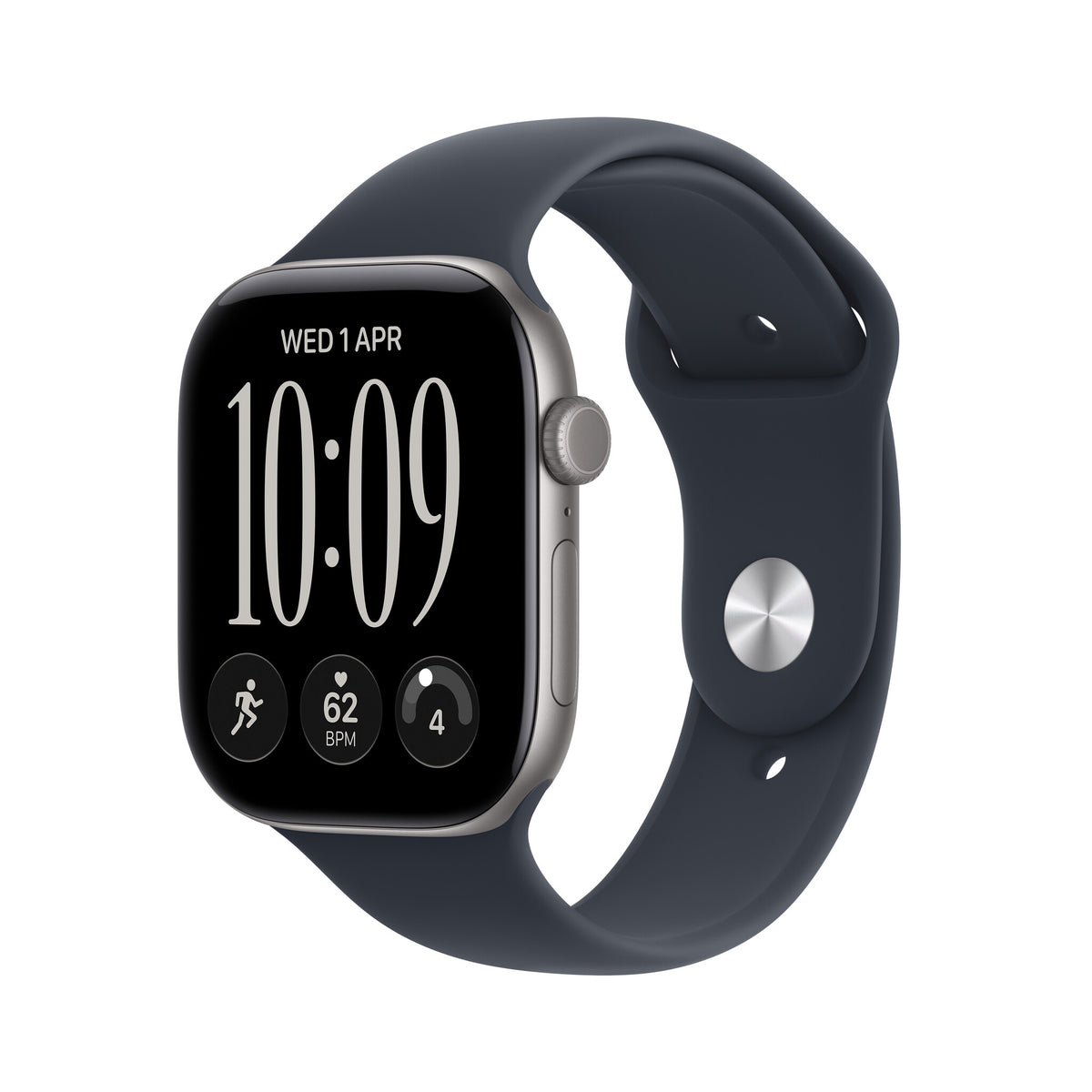 *Apple Watch Series 12 GPS + Cellular 42mm Space Grey Aluminium Case with Navy Blue Sport Band - S/M