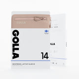 Golla 601663 taske og etui til laptop 35,6 cm (14") Cremefarvet
