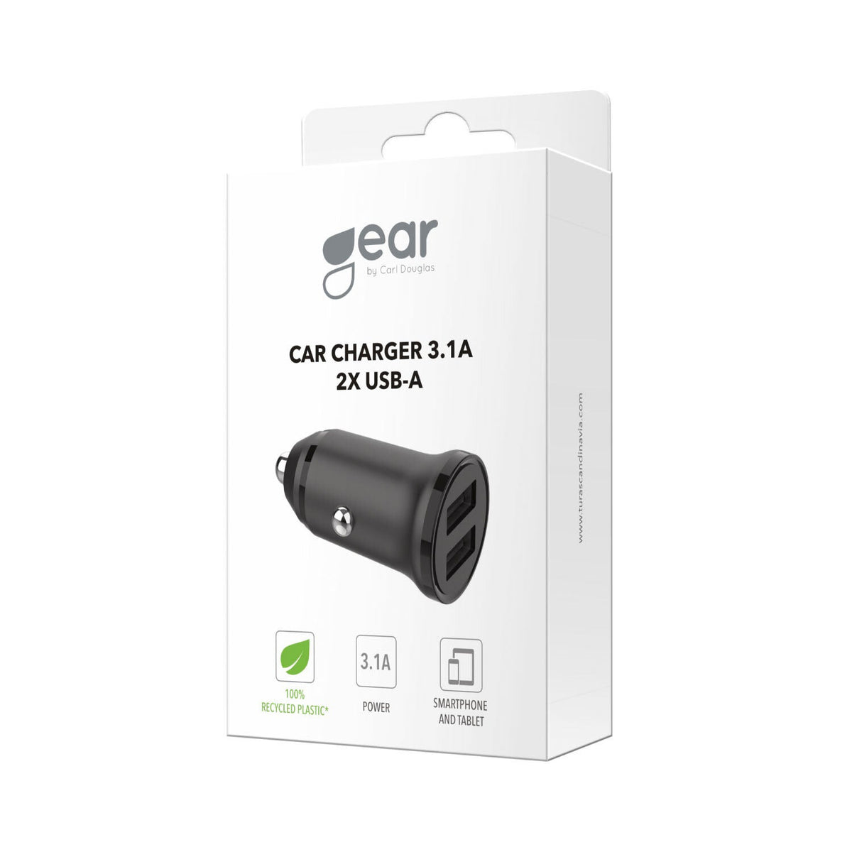 Gear Lader 12/24V 2xUSB-A 3,4A Sort