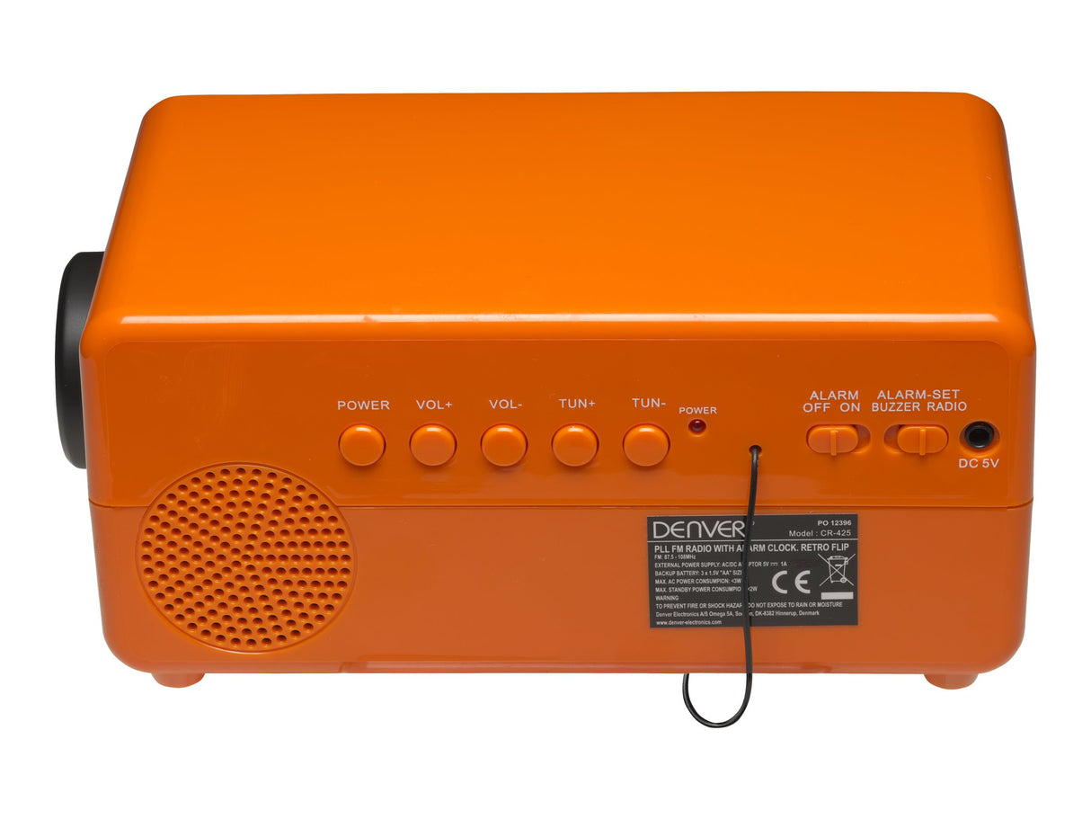 DENVER CR-425 Clockradio Orange