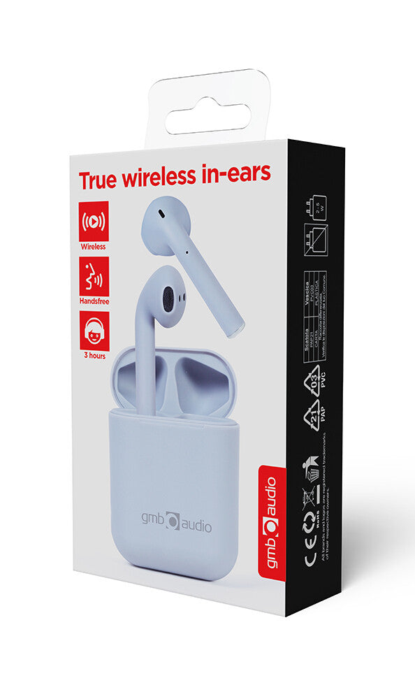 Gembird TWS-SEA-GW hovedtelefoner/headset Trådløs I ørerne Opkald/musik Micro-USB Bluetooth Grå