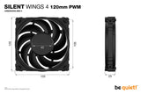 be quiet! Silent Wings 4 Fan 1-pack Sort 120 mm