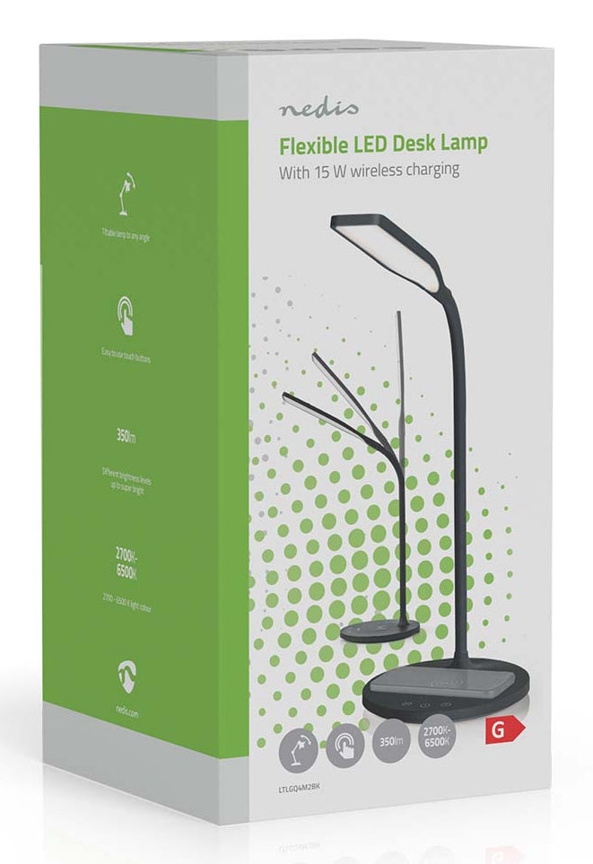 Nedis LED sort skrivebordslampe