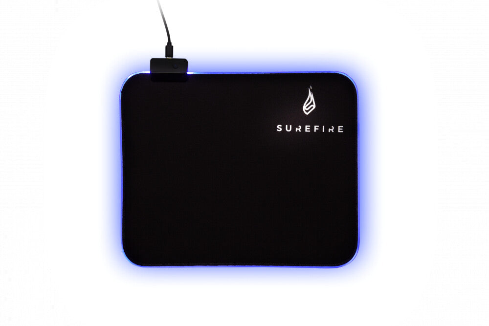 SureFire Silent Flight RGB-320 Gaming musemåtte Sort