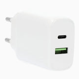Gear Lader 220V 1xUSB-C + 1xUSB-A PD/PPS 25W + 18W QC Hvid