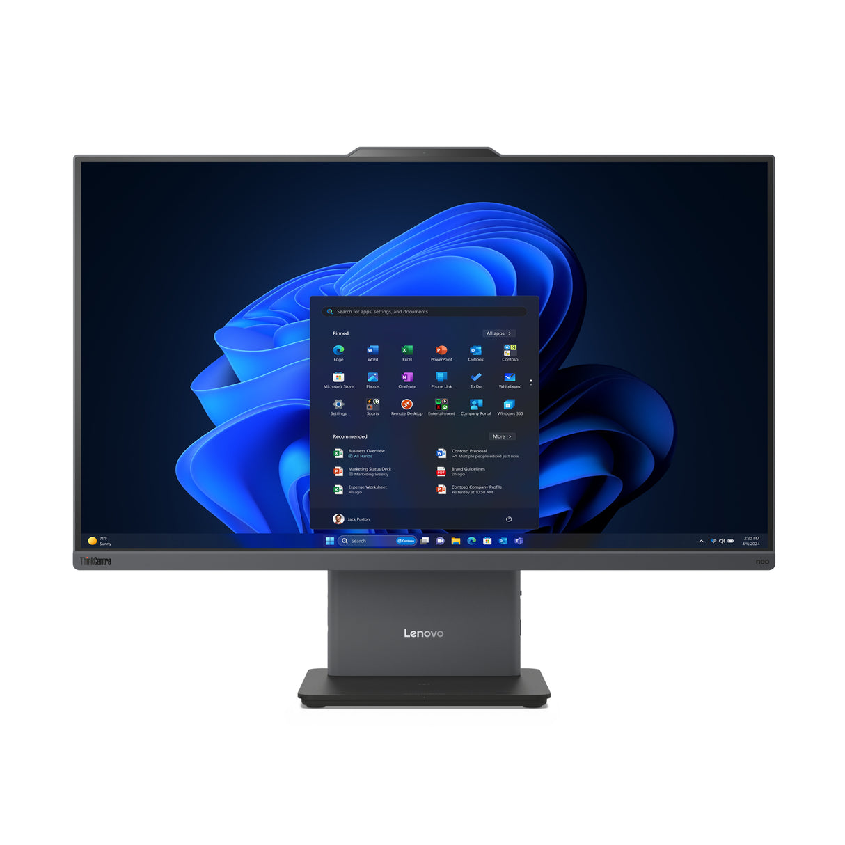 Lenovo ThinkCentre neo 50a 27 Gen 5 Intel® Core™ i5 i5-13420H 68,6 cm (27") 1920 x 1080 pixel Berøringsskærm All-in-One PC 16 GB DDR5-SDRAM 1 TB SSD Windows 11 Pro Wi-Fi 6 (802.11ax) Grå