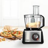 Bosch MC812M844 foodprocessor 1250 W 3,9 L Sort, Rustfrit stål