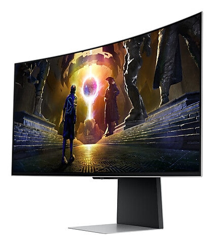 Samsung LS34DG850SUXDU computerskærm 86,4 cm (34") 3440 x 1440 pixel UltraWide Quad HD OLED Sølv