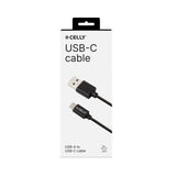 Celly USB-C2M USB-kabel 2 m USB A USB C Sort