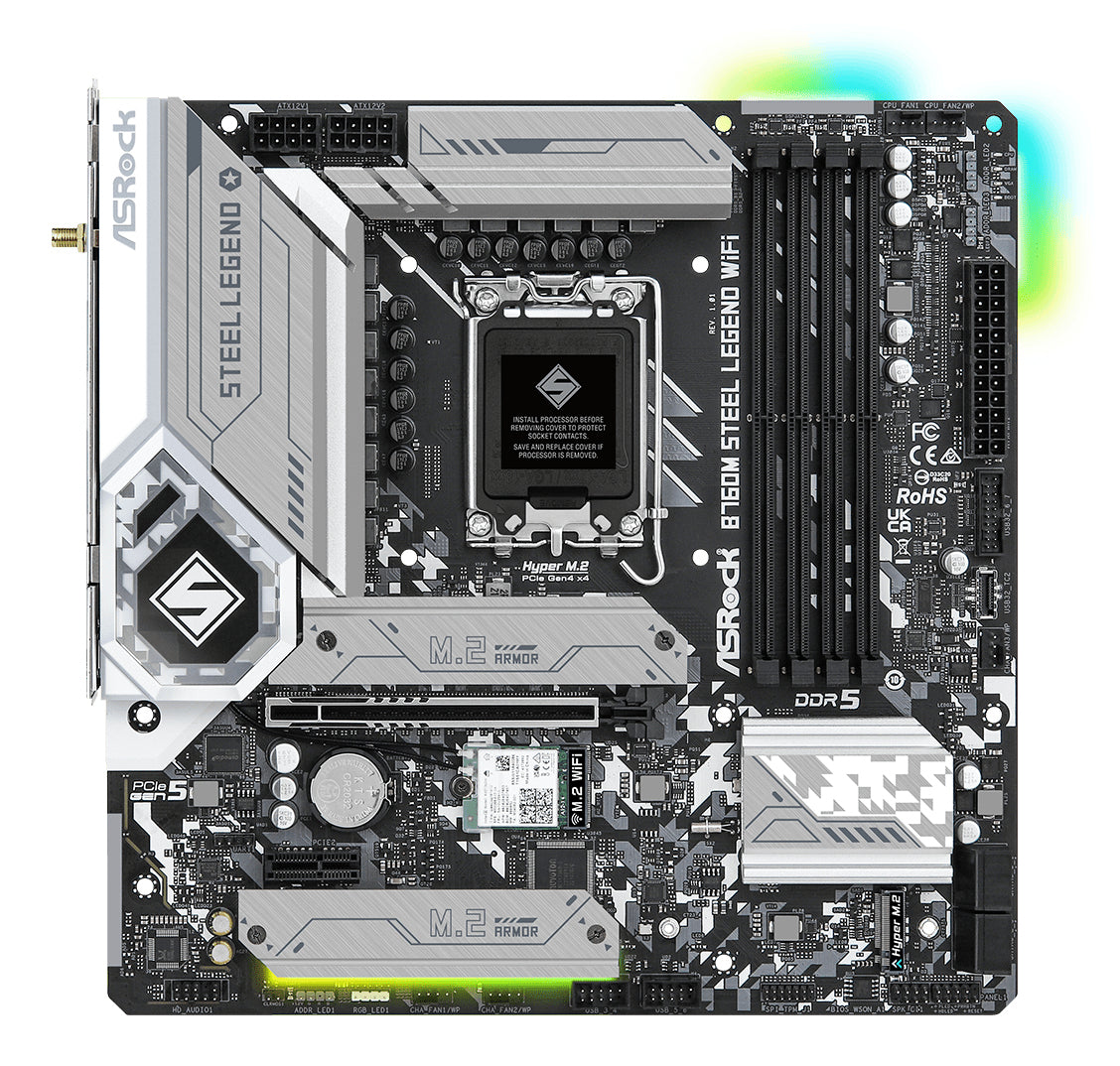 ASRock B760M Steel Legend WiFi Micro-ATX LGA1700 Intel B760