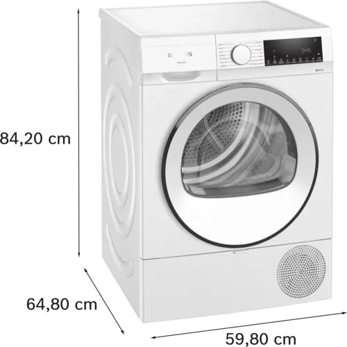Siemens iQ500 WQ42G20LDN tørretumbler Fritstående Front-læsning 9 kg Hvid