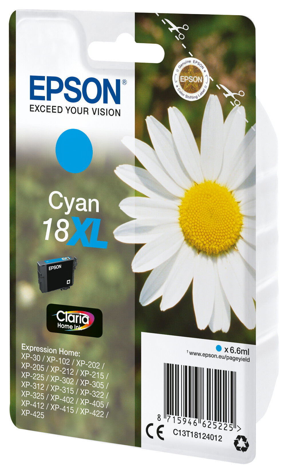 Epson Daisy 18XL marguerit Claria Home enkeltpakke cyan blæk
