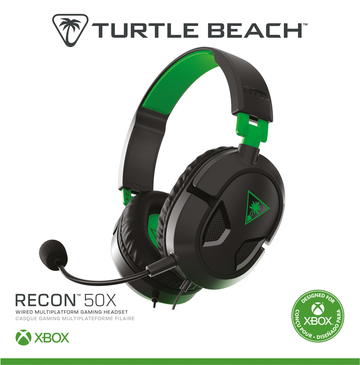 Turtle Beach Recon 50 Headset Ledningsført Spil Sort, Grøn