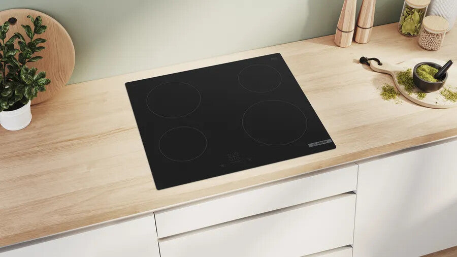Bosch Serie 4 PKE611BA2E kogeplade Sort Indbygget 60 cm Keramisk 4 zone(s)