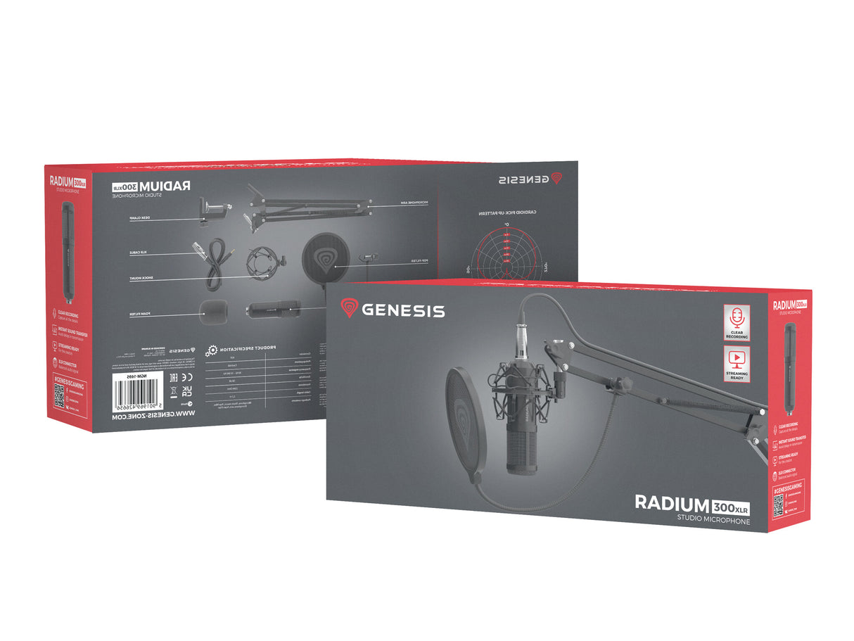 GENESIS Radium 300 XLR Sort Studiemikrofon