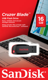 SanDisk Cruzer Blade USB-nøgle 16 GB USB Type-A 2.0 Sort, Rød