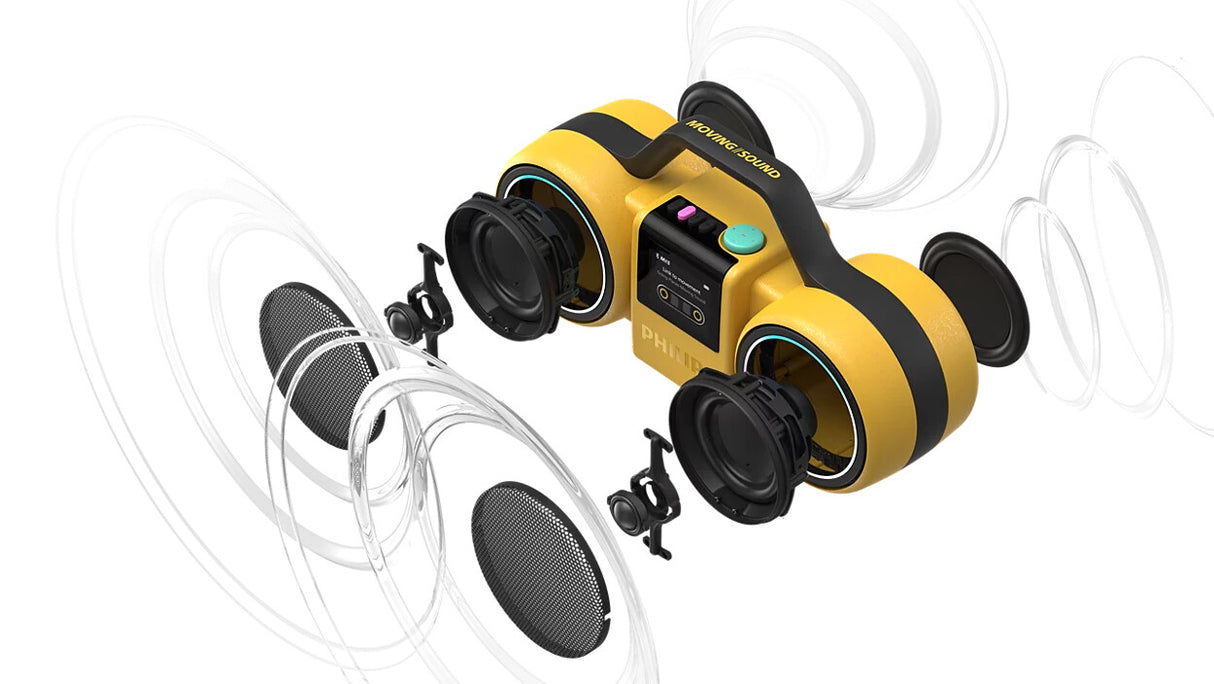 Philips The Roller Bærbar stereohøjttaler Gul 60 W