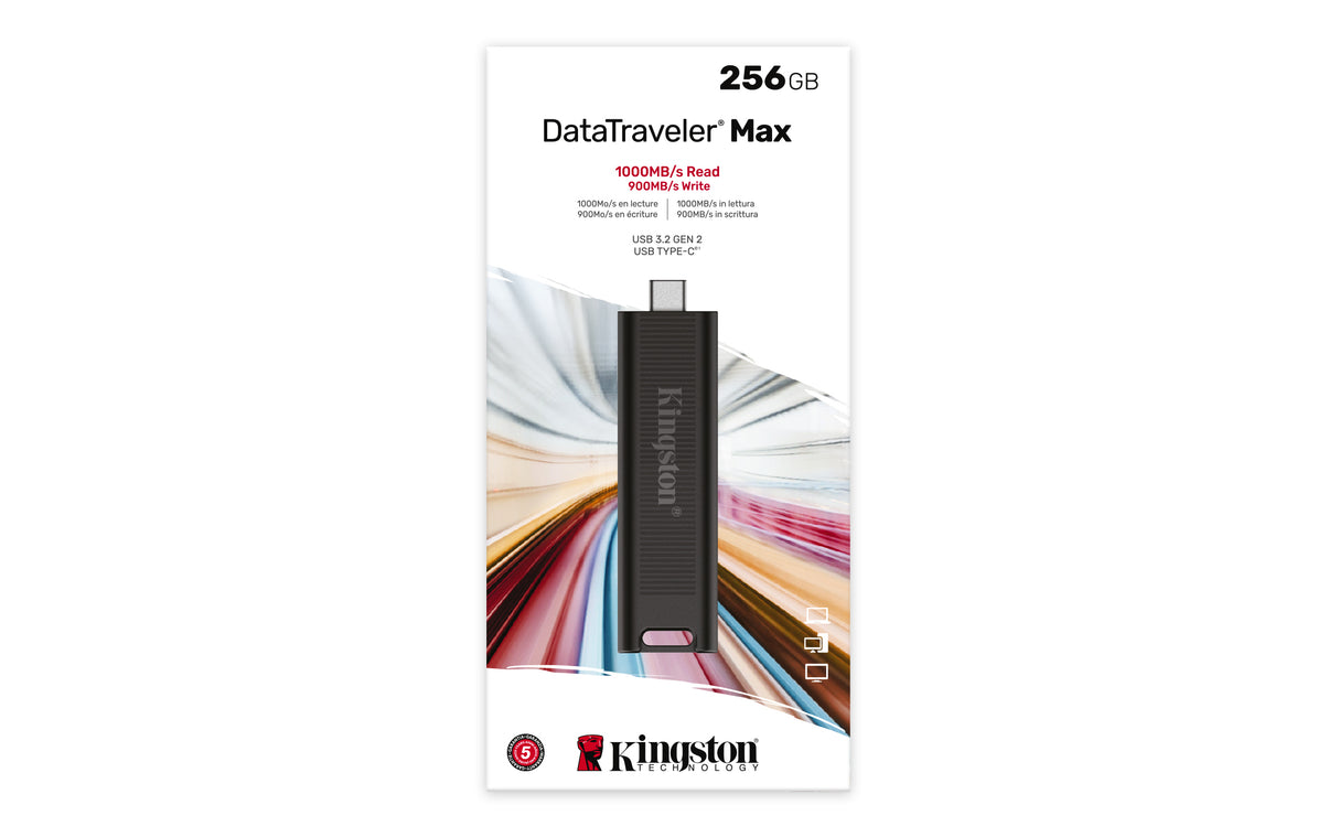 Kingston DataTraveler Max 256GB USB-C 3.2 Gen 2 Sort