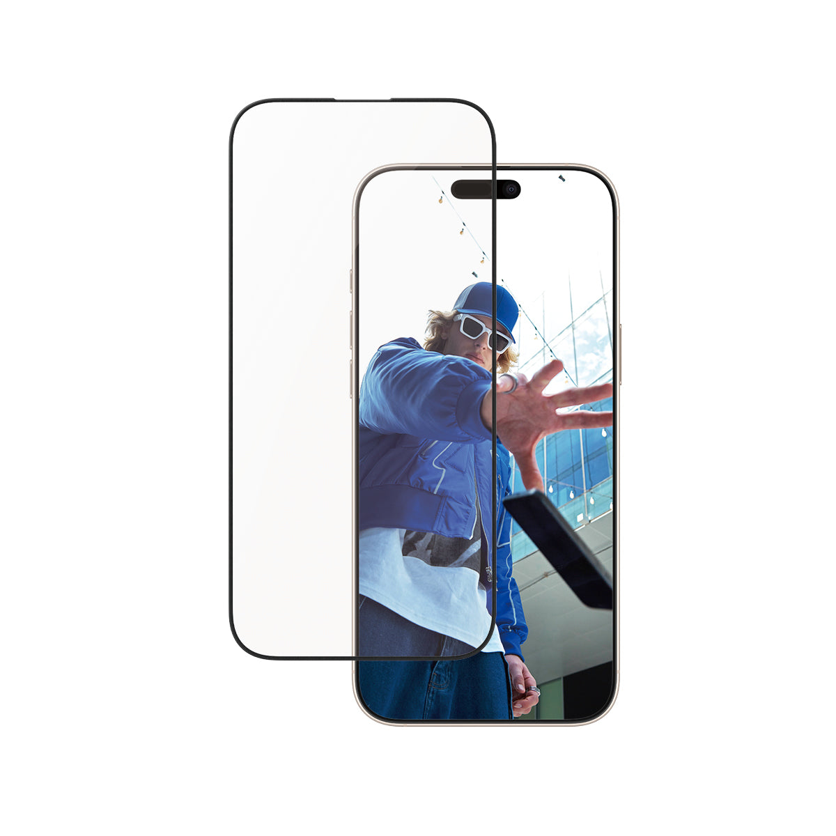 PanzerGlass ® Skærmbeskyttelse Aluminum Ramme iPhone 16 Pro Max| Ultra-Wide Fit