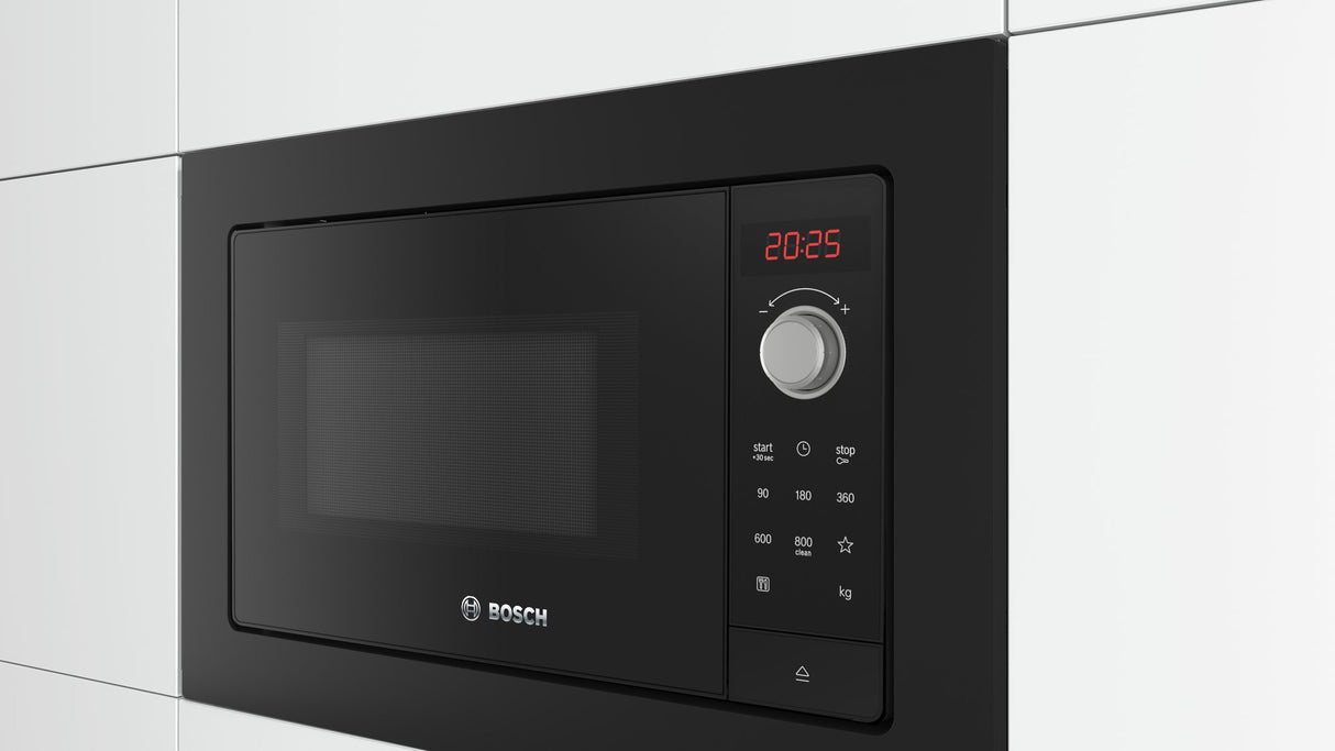 Bosch Serie 2 BFL623MB3 mikrobølgeovn Sort Solo mikroovn Indbygget 20 L 800 W
